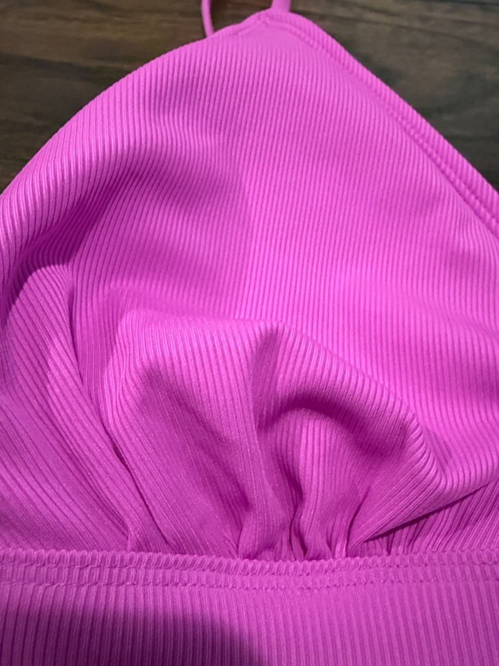 Women's Triangle ribbed Bikini Top - shade & shore XL(16) NWT - Picture 2 of 8